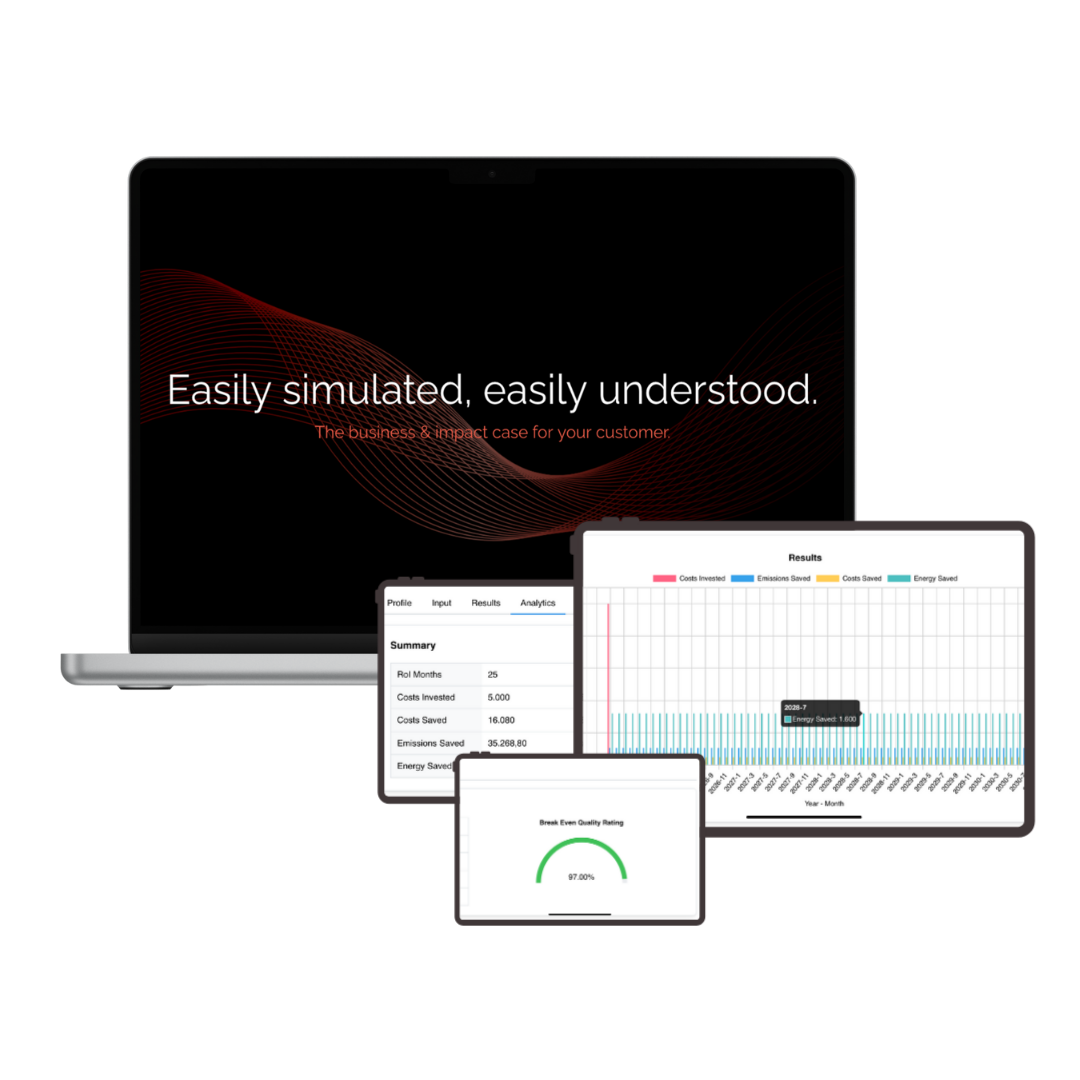 Solution Provider Dashboard showing ROI and environmental impact metrics Solution Provider Dashboard showing ROI and environmental impact metrics